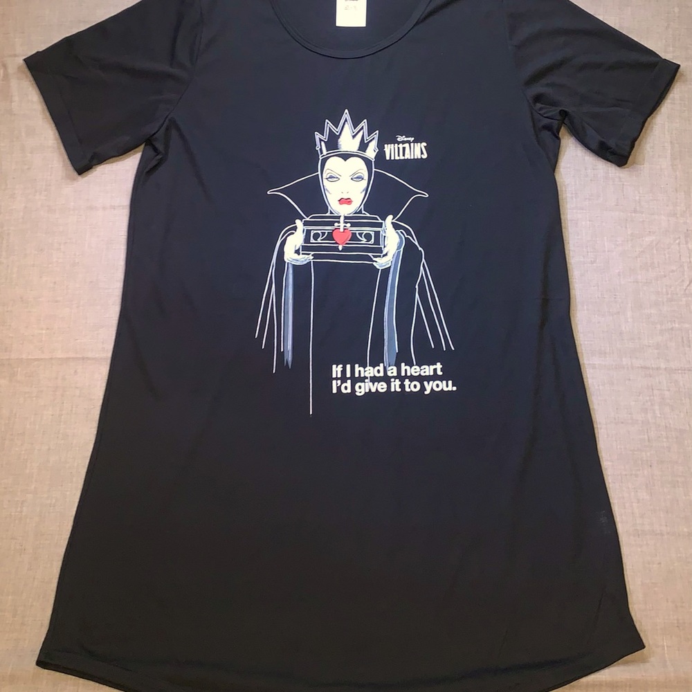 Disney Villains Evil Queen Snow White Pajama Dress Cuffed S/S Size M Women